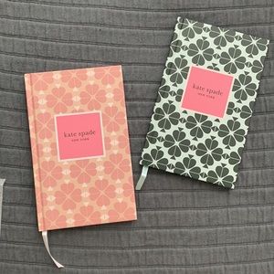 💯Auth Kate Spade lined journal set of two- green/ pink brand new
